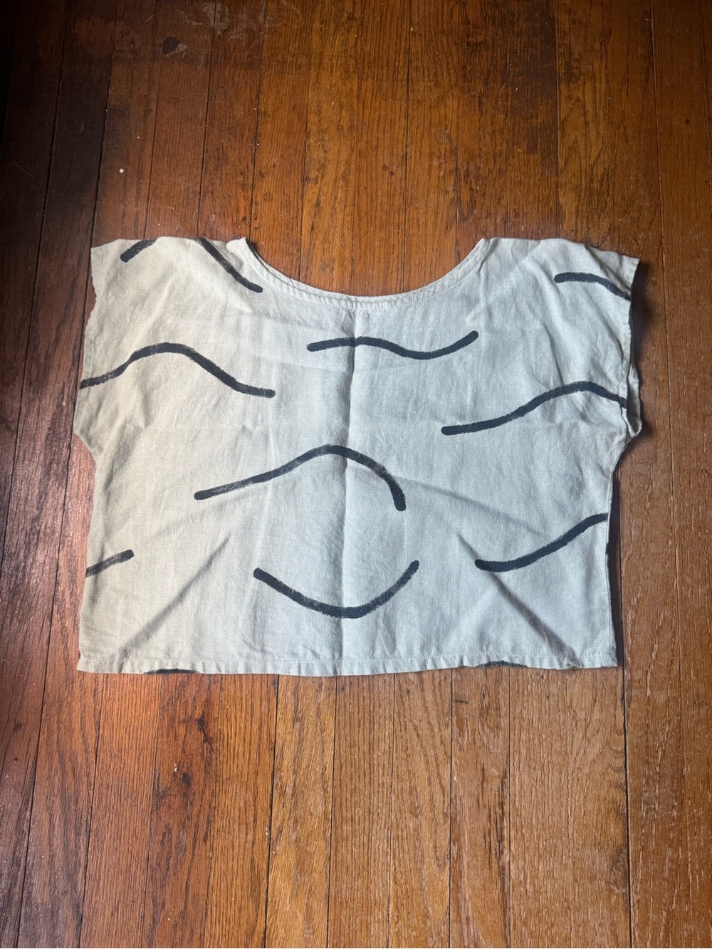 Shop frond handmade linen top